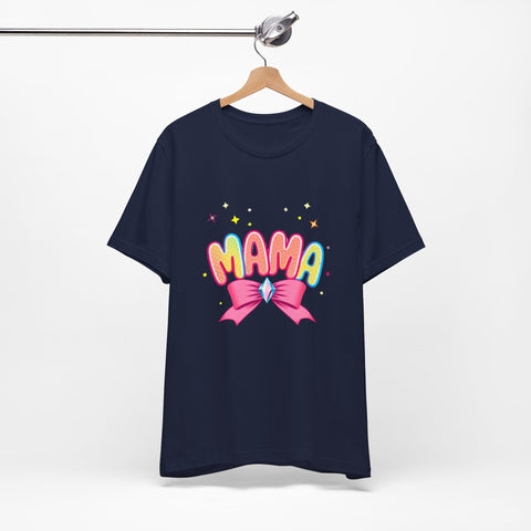 MAMA Pastel Bow Sparkle T-Shirt