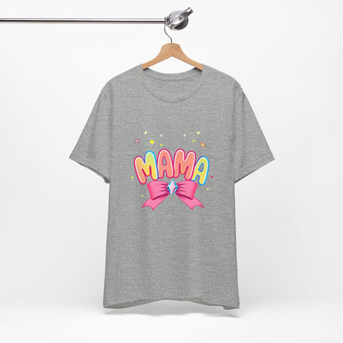 MAMA Pastel Bow Sparkle T-Shirt