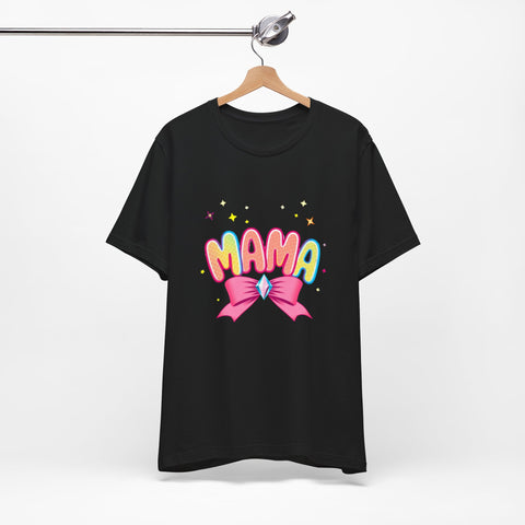 MAMA Pastel Bow Sparkle T-Shirt